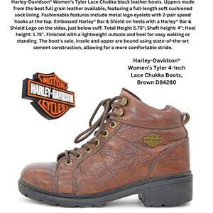 Harley-Davidson® Women's Tyler 4-Inch Lace Chukka Boots, Brown D84280
